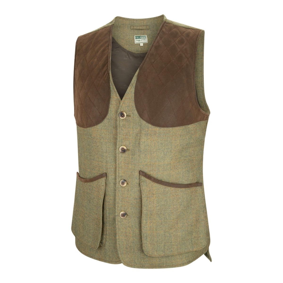 Hoggs of Fife Kinloch Technical Tweed Waistcoat Autumn Bracken