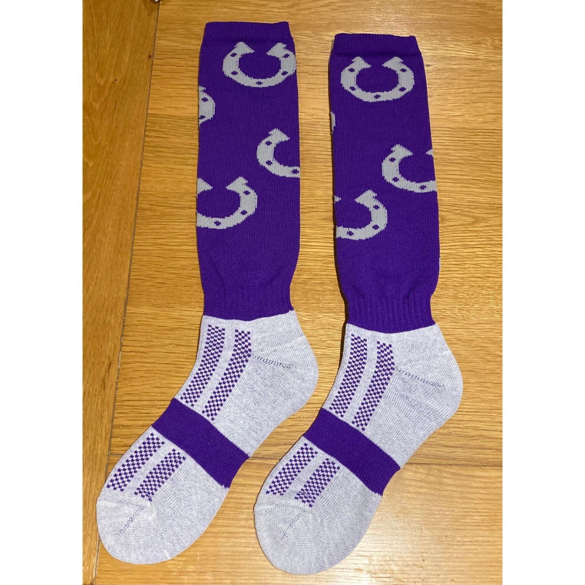 Ladies Purple & Silver Long Sock